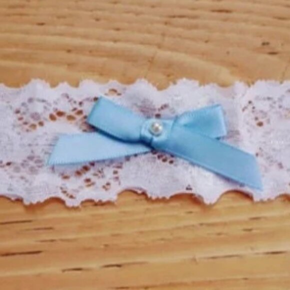Nwt Something Blue Wedding Garter - Picture 3 of 4